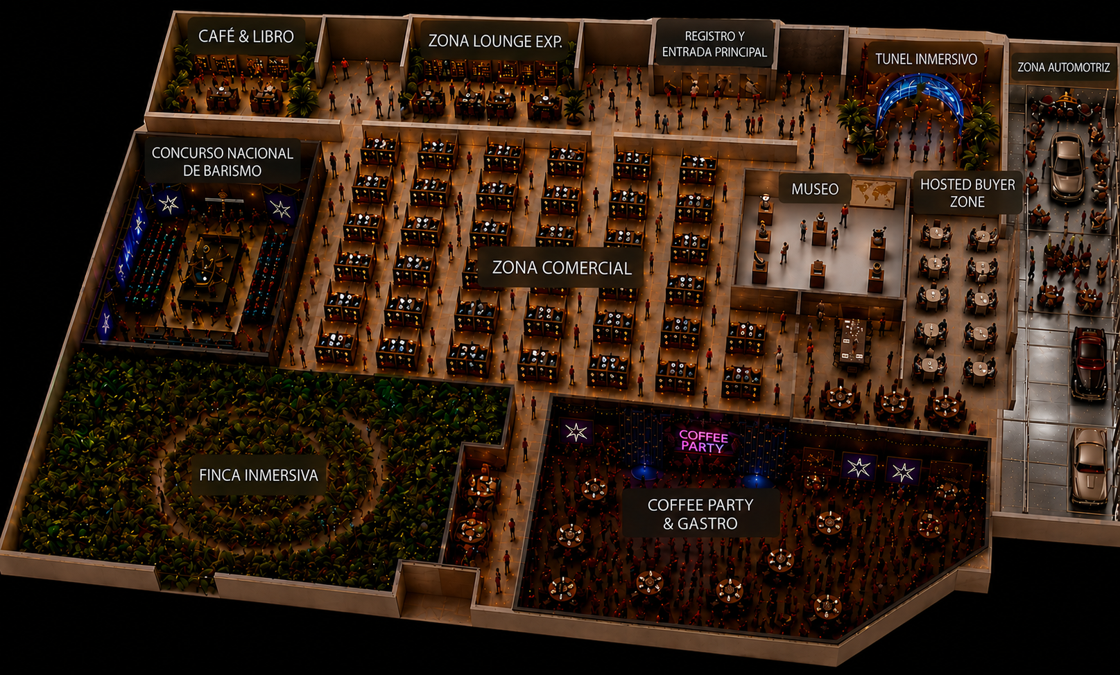 Mapa 3D de The Global Coffee Fair